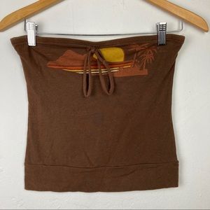 Brown Fang Sunset Tube Top Size Large
